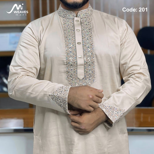 সাটন সুতি কাপড়ের পাঞ্জাবি - 201