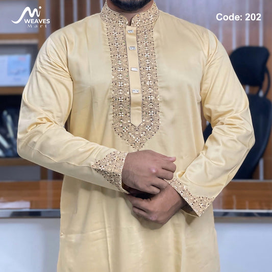 সাটন সুতি কাপড়ের পাঞ্জাবি - 202