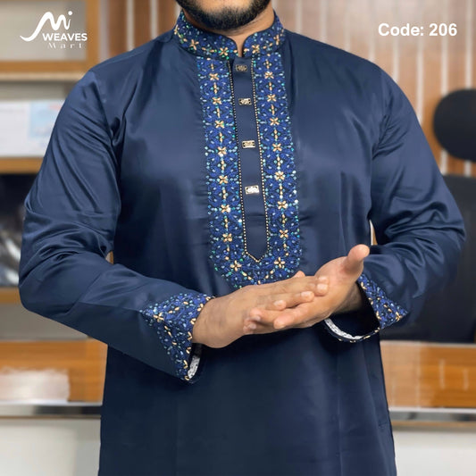 সাটন সুতি কাপড়ের পাঞ্জাবি  - 206