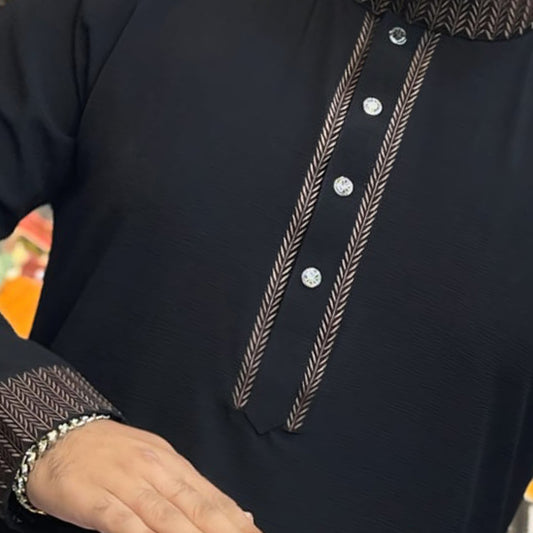 জাফরান স্টিজ এমব্রডারি পাঞ্জাবি কোড - 317