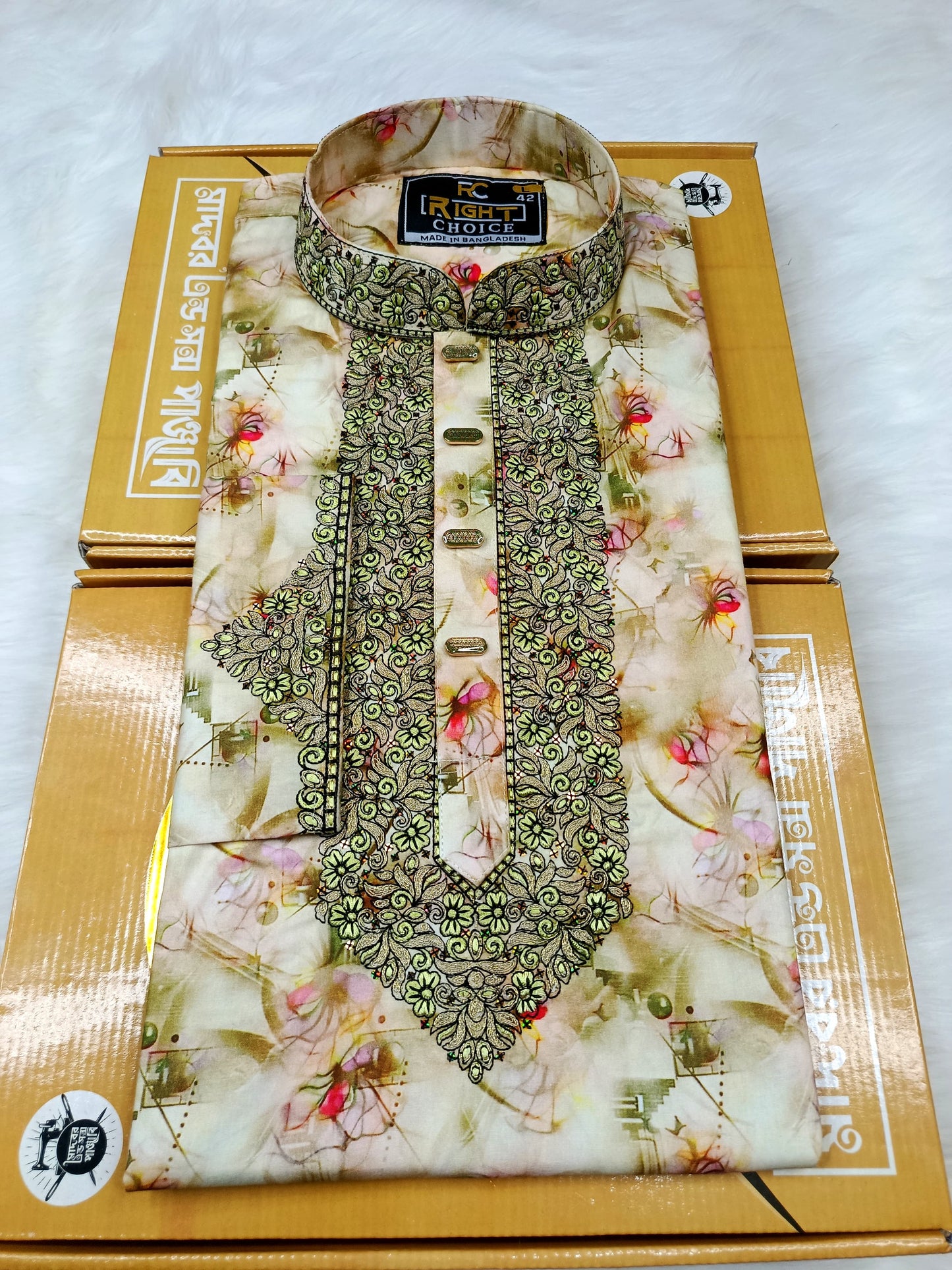 Digital Print Panjabi – Soft Cotton with Stylish Prints - 340