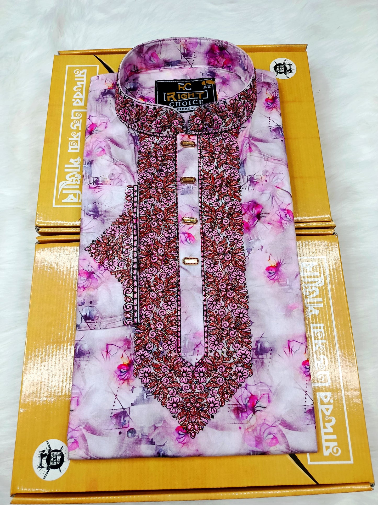 Digital Print Panjabi – Soft Cotton with Stylish Prints - 341