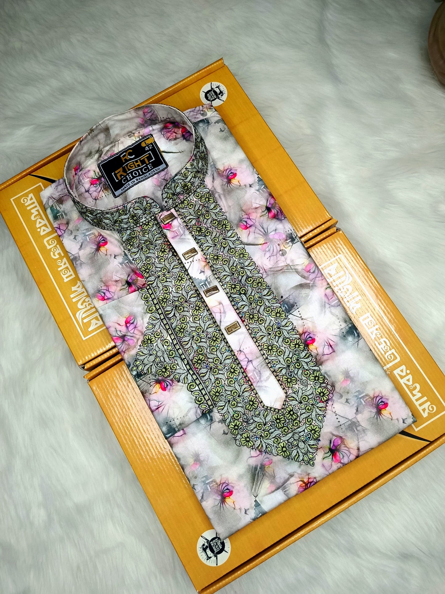 Digital Print Panjabi – Soft Cotton with Stylish Prints - 342