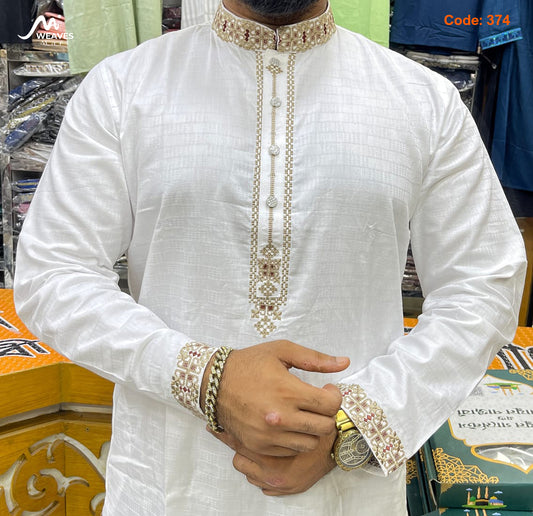 প্রিমিয়াম সুতি কাপড়ের পাঞ্জাবি - 374