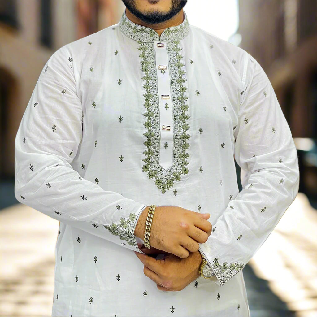 অরজিনিয়াল আদি ধুতি সুতি পাঞ্জাবি - 470