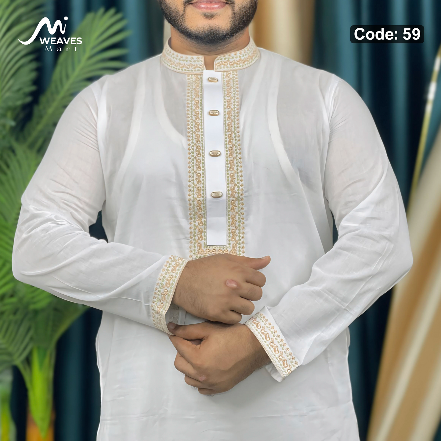 আদি ধুতি আরামদায়ক পাঞ্জাবি কোড - 59