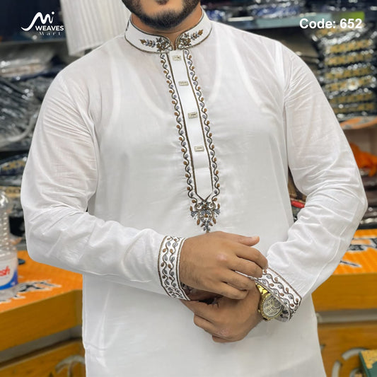 ধুতি সুতি টিস্যু সফট  সিম্পল পাঞ্জাবি - 652