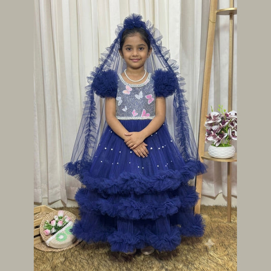 Baby Royal Blue Princess Dress - 761