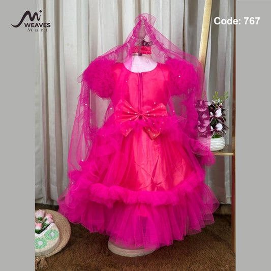 Baby Fuchsia Pink Princess Dress - 767