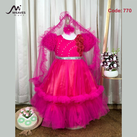 Baby Hot Pink Princess Dress - 770