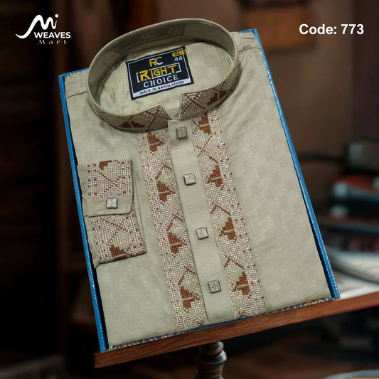 Cotton Cuff Sleeve Panjabi - 773