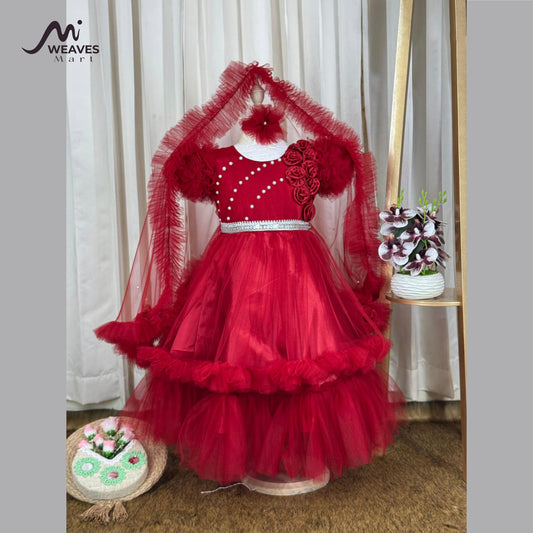 Baby Ruby Red Princess Dress - 777