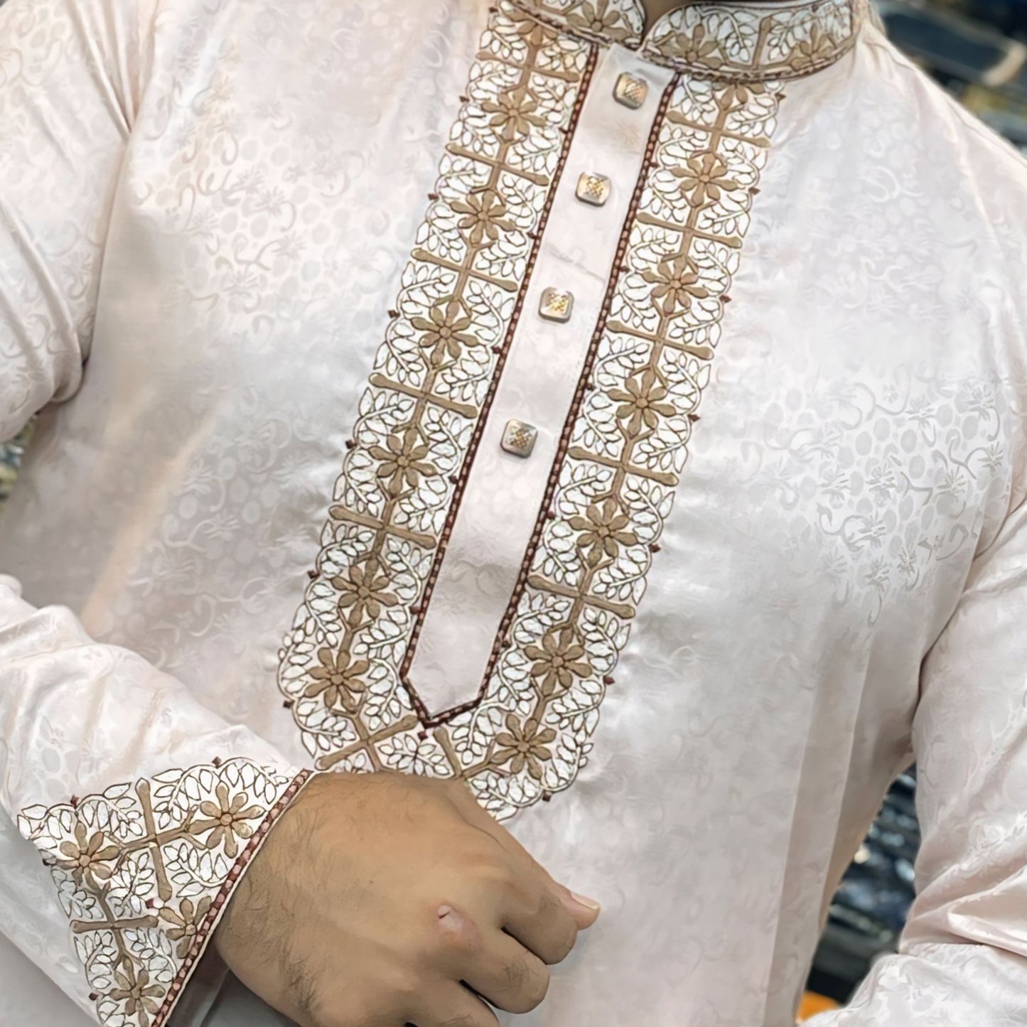 প্রিমিয়াম লাক্সারী সুতি কাপড়ের পাঞ্জাবি কোড - 150