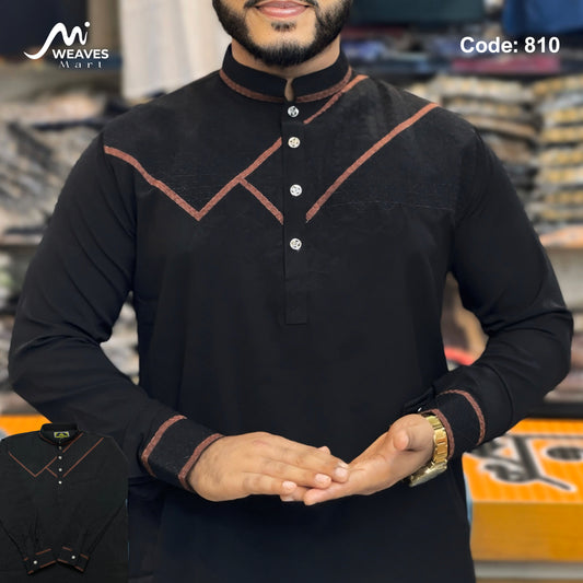 চায়না স্টিজ এমব্রডারি সুতি পাঞ্জাবি - 810