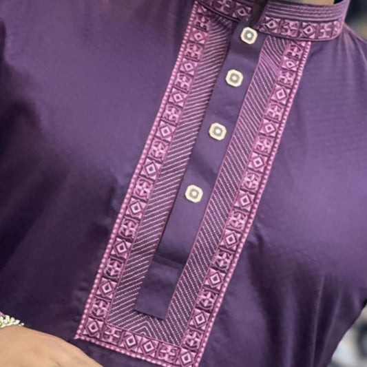 লাক্সারী প্রিমিয়াম সুতি জলছাপ পাঞ্জাবি - 93