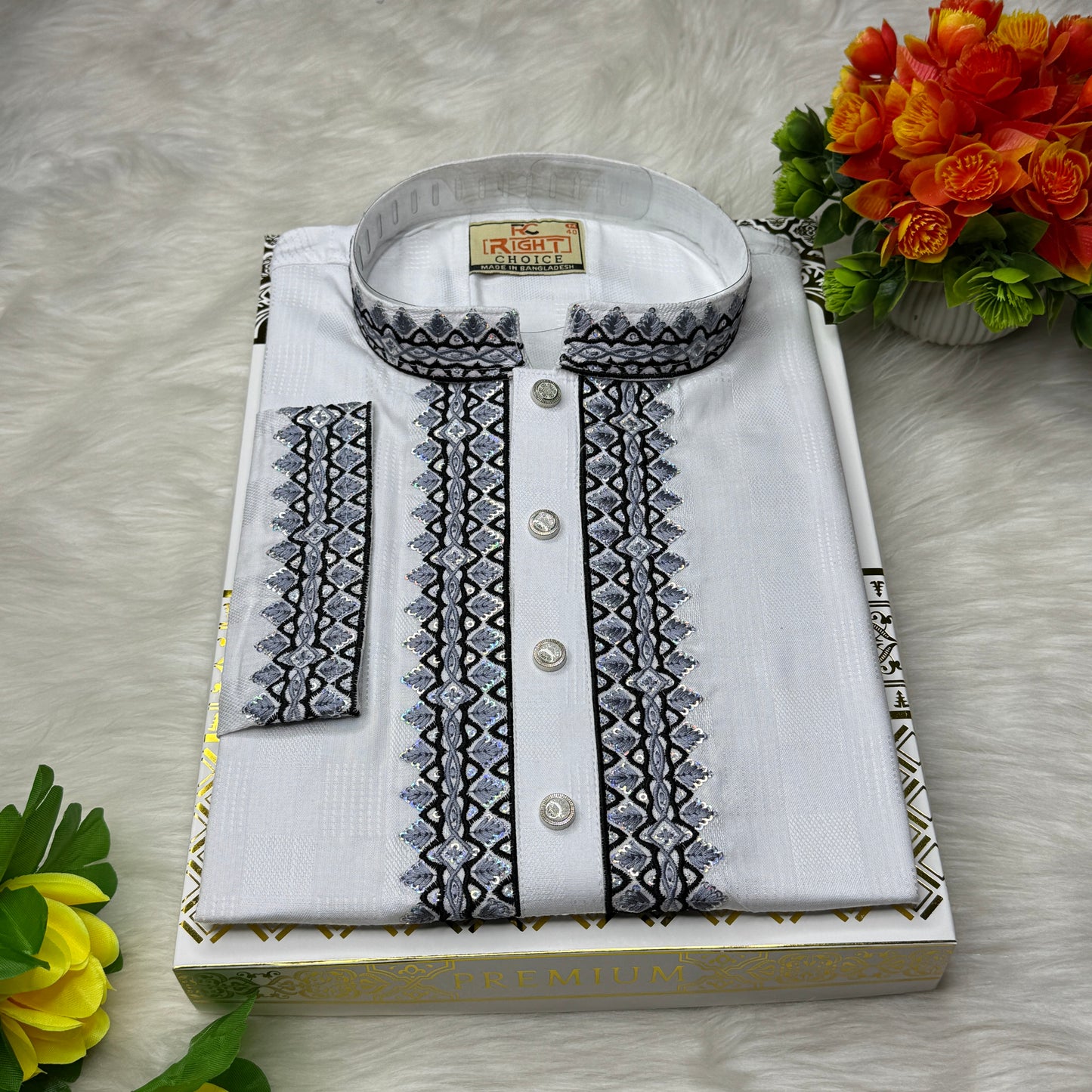 প্রিমিয়াম সুতি সিকুয়েন্স পাঞ্জাবি - 84