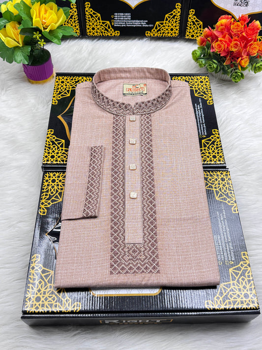 প্রিমিয়াম খাদি কটন আরামদায়ক পাঞ্জাবি Code - 336