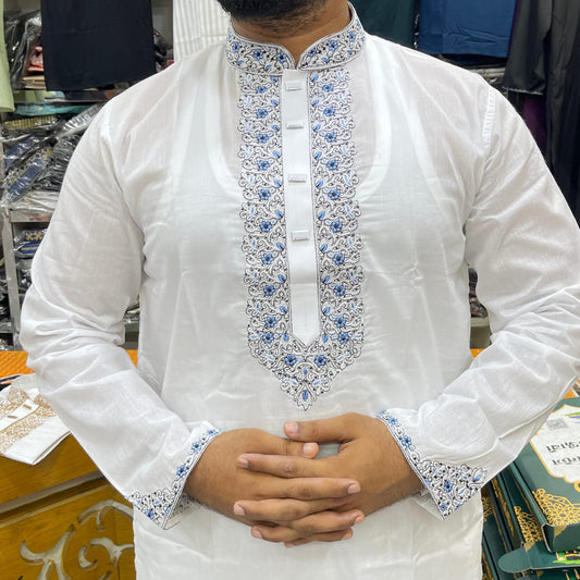 ধুতি সুতি টিস্যু সফট সিম্পল পাঞ্জাবি - 652