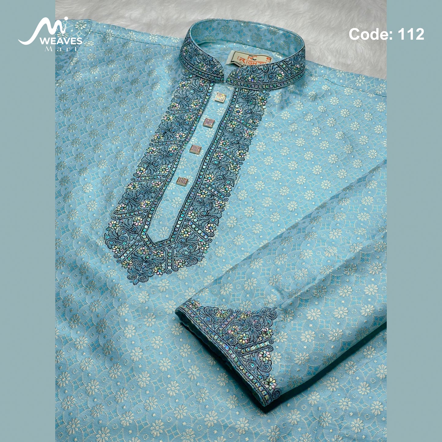 লাক্সারি কাতান কাপড়ের রাজকীয় পাঞ্জাবি – 112