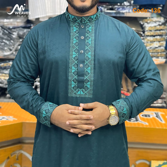 Cotton Silk Premium Panjabi Code  - 136