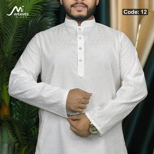 প্রিমিয়াম চায়না এমবোস ডিজাইন পাঞ্জাবি কোড - 13