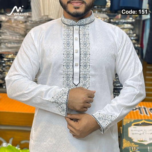 প্রিমিয়াম লাক্সারী সুতি কাপড়ের পাঞ্জাবি কোড - 151