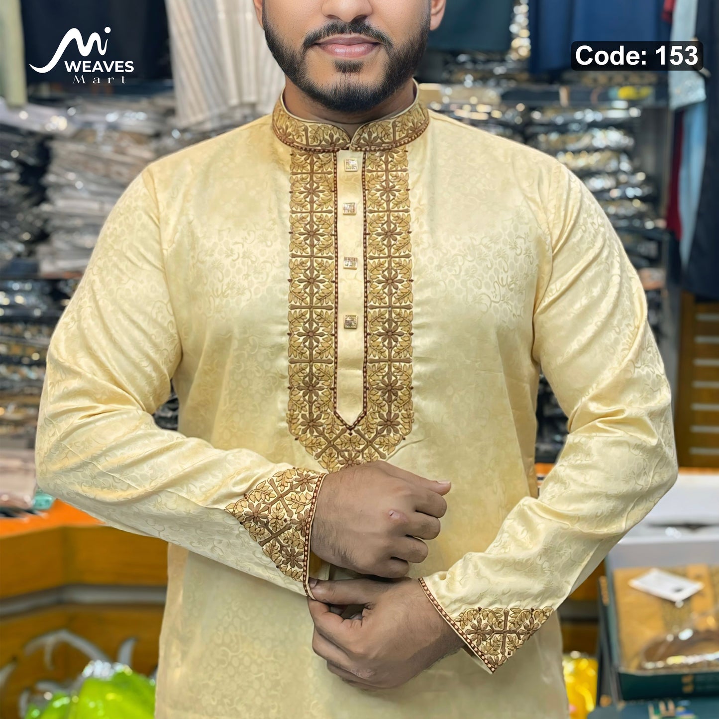 প্রিমিয়াম লাক্সারী সুতি কাপড়ের পাঞ্জাবি কোড - 153