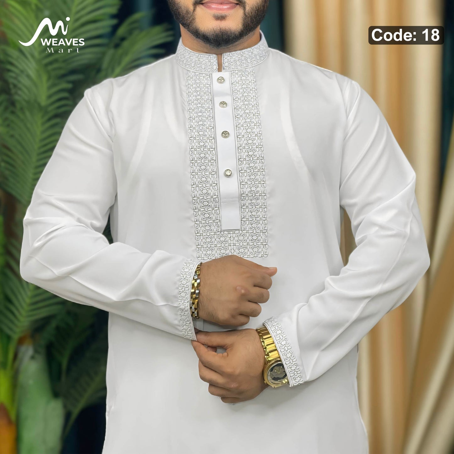 স্টিজ ভাংচুর কটন আরামদায়ক পাঞ্জাবি কোড – 18