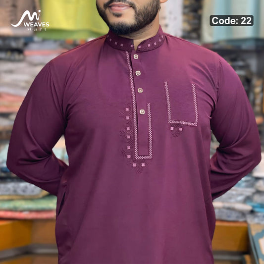 স্টিজ ভাংচুর কটন ট্রেন্ডিং আরামদায়ক পাঞ্জাবি - 22