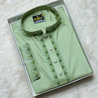 ইন্ডিয়ান অরজিনিয়ান আরামদায়ক সাটন কটন পাঞ্জাবি কোড - 291