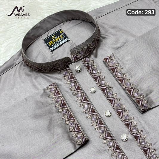 ইন্ডিয়ান অরজিনিয়ান আরামদায়ক সাটন কটন পাঞ্জাবি কোড - 293