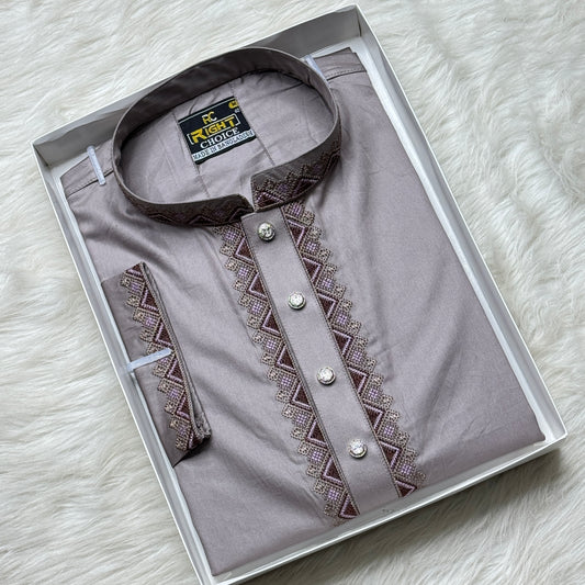 ইন্ডিয়ান অরজিনিয়ান আরামদায়ক সাটন কটন পাঞ্জাবি কোড - 293