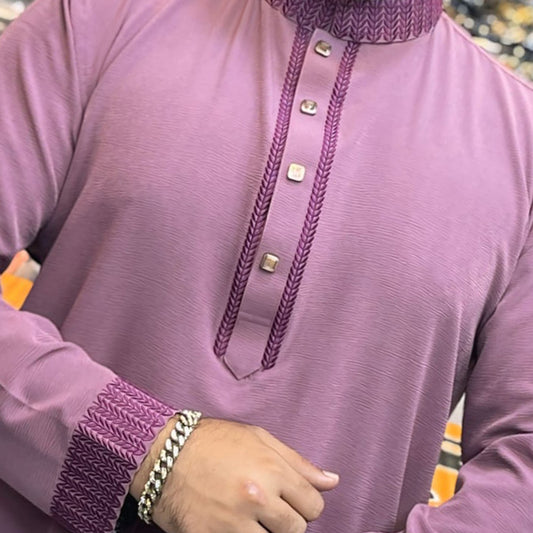 জাফরান স্টিজ এমব্রডারি পাঞ্জাবি কোড - 314