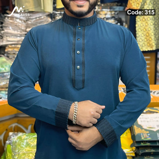 জাফরান স্টিজ এমব্রডারি পাঞ্জাবি কোড - 315