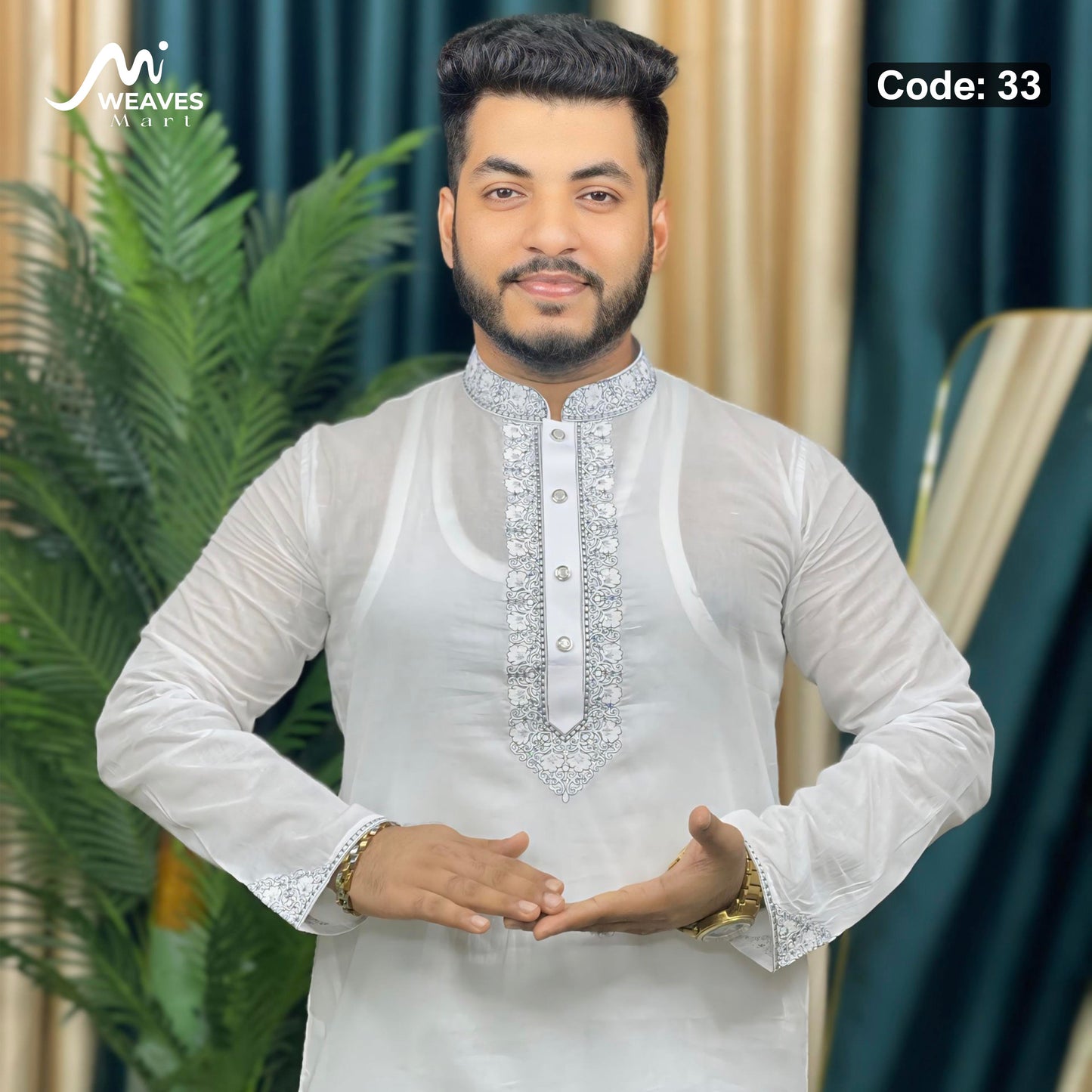 আদি ধুতি আরামদায়ক পাঞ্জাবি কোড - 33