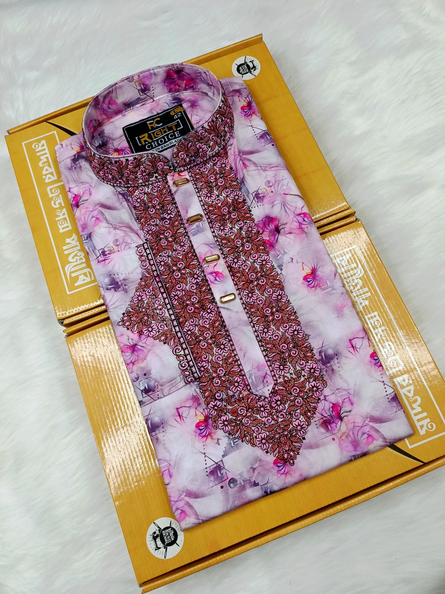 Digital Print Panjabi – Soft Cotton with Stylish Prints - 341