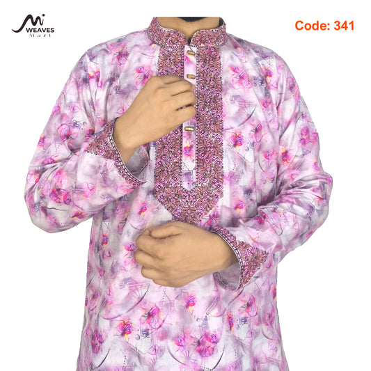 Digital Print Panjabi – Soft Cotton with Stylish Prints - 341