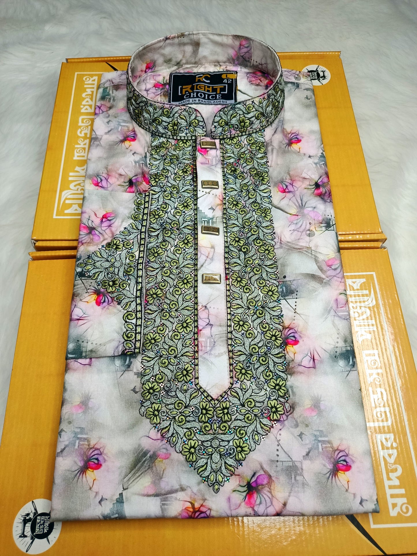 Digital Print Panjabi – Soft Cotton with Stylish Prints - 342