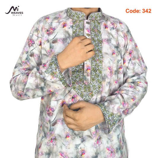 Digital Print Panjabi – Soft Cotton with Stylish Prints - 342