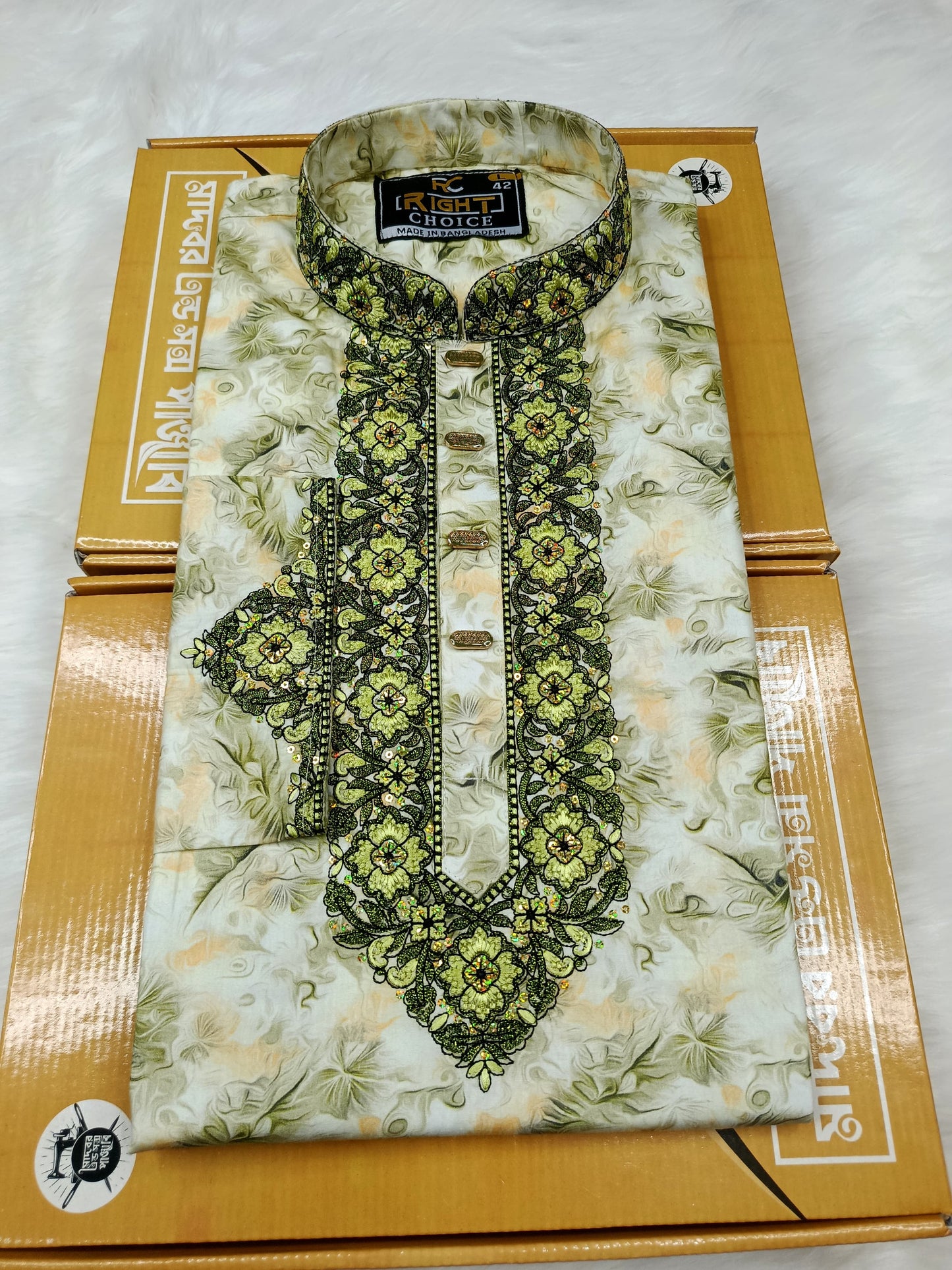 Digital Print Panjabi – Soft Cotton with Stylish Prints - 343