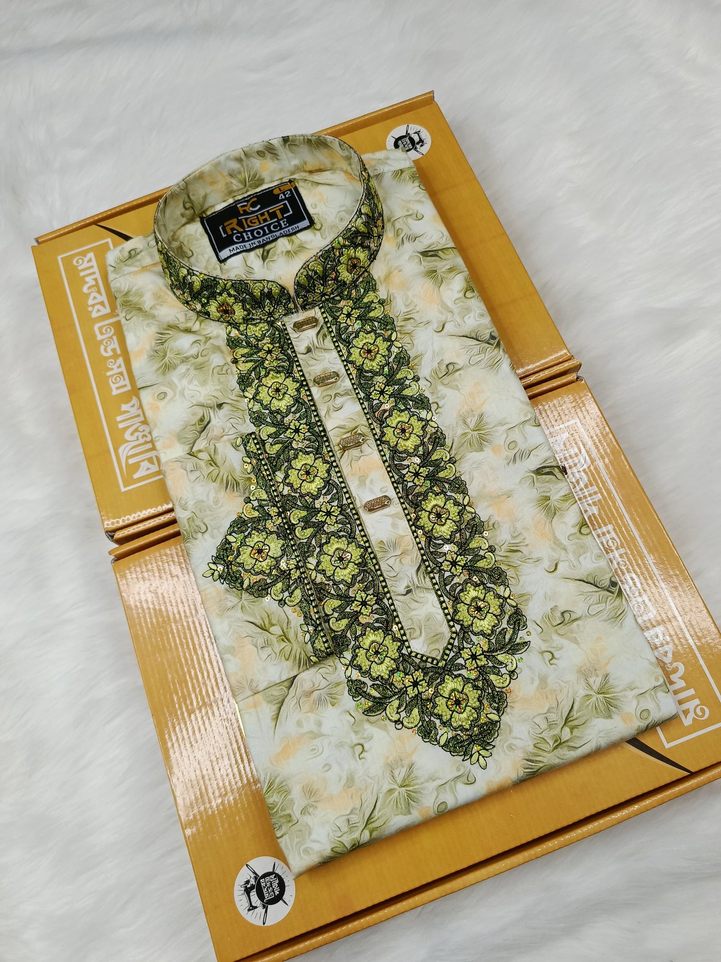 Digital Print Panjabi – Soft Cotton with Stylish Prints - 343