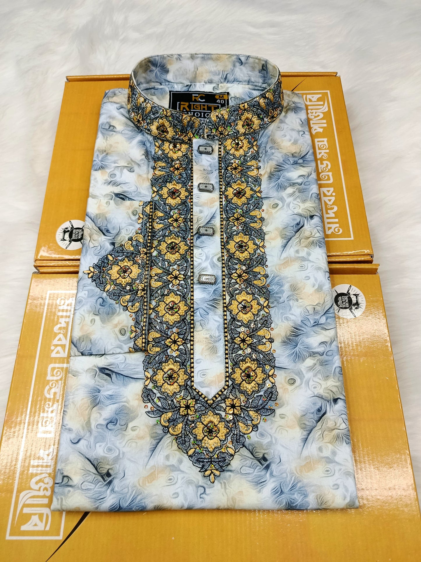 Digital Print Panjabi – Soft Cotton with Stylish Prints - 345