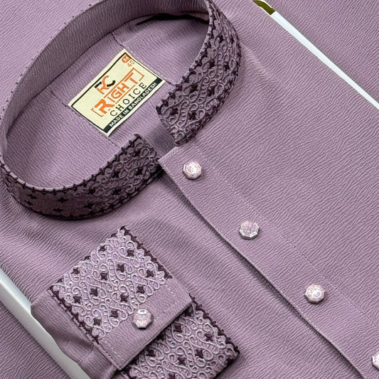 প্রিমিয়াম জাফরান স্টিজ এমব্রডারি  কফহাতা পাঞ্জাবি কোড - 401