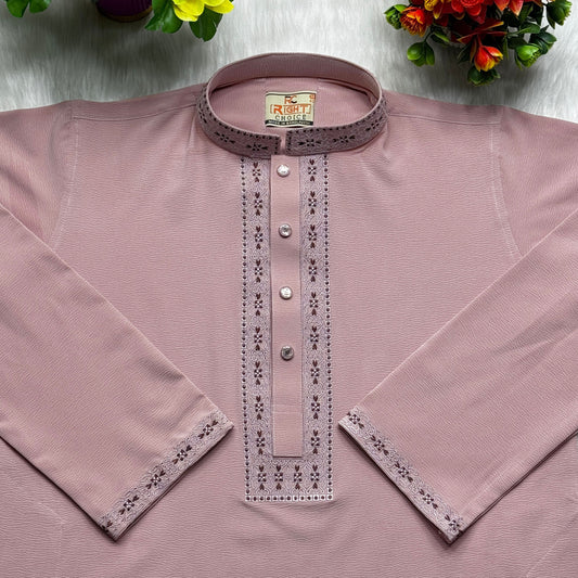 প্রিমিয়াম চায়না জাফরান পাঞ্জাবি কোড- 414