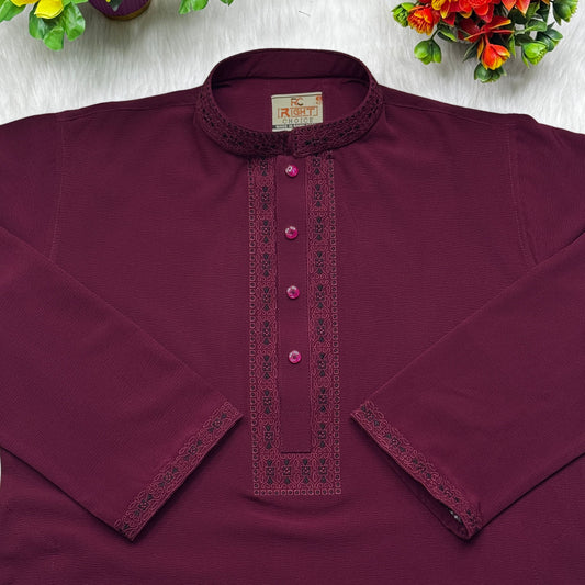 প্রিমিয়াম চায়না জাফরান পাঞ্জাবি কোড- 415