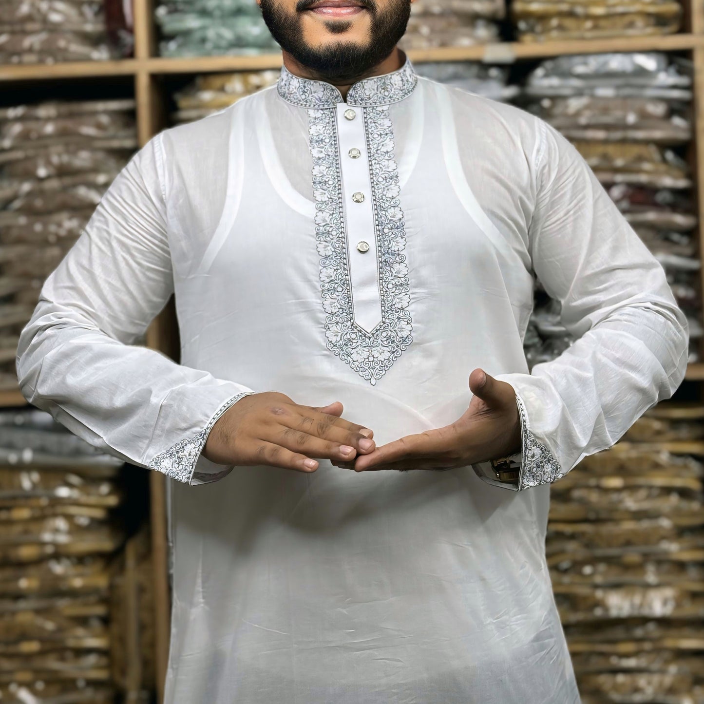 আদি ধুতি আরামদায়ক পাঞ্জাবি কোড - 33