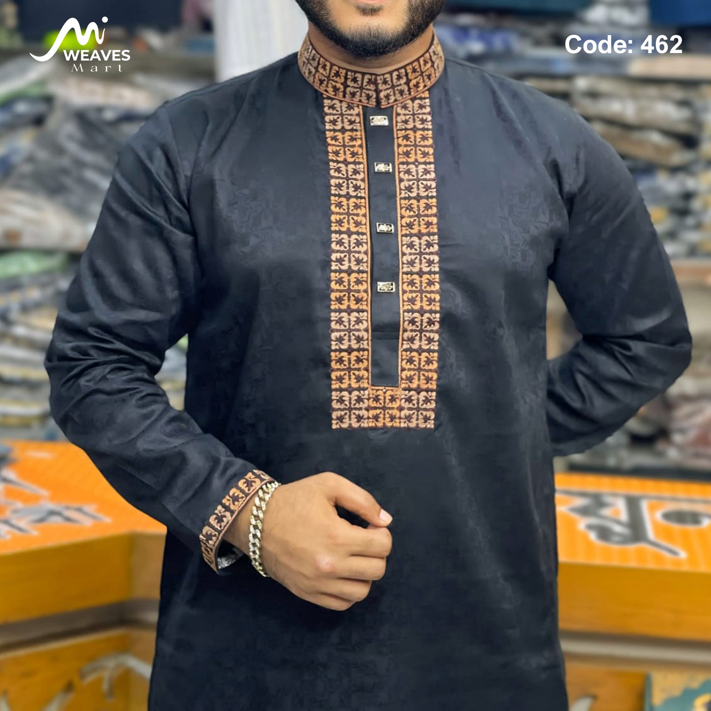 লাক্সারী প্রমিয়াম সুতি কাপড়ের পাঞ্জাবি - 462