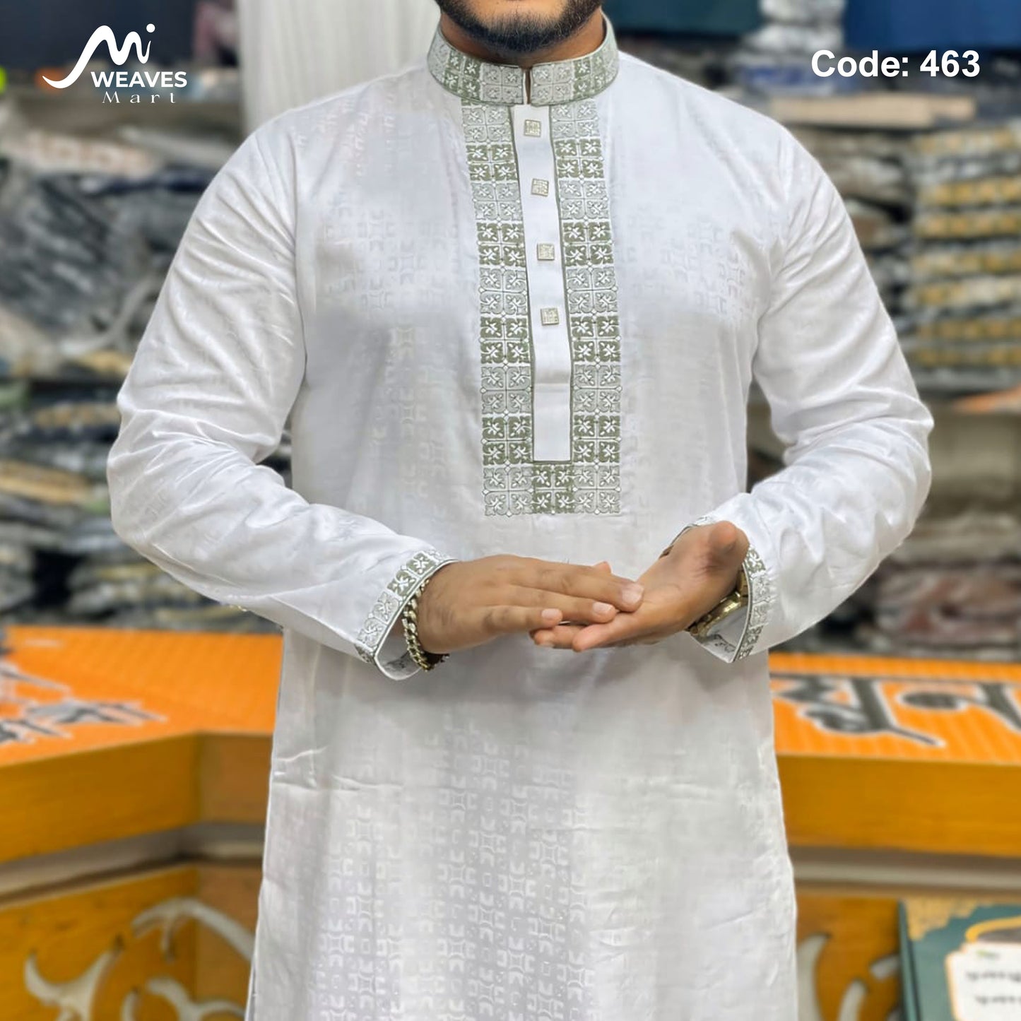 লাক্সারী প্রমিয়াম সুতি কাপড়ের পাঞ্জাবি - 463