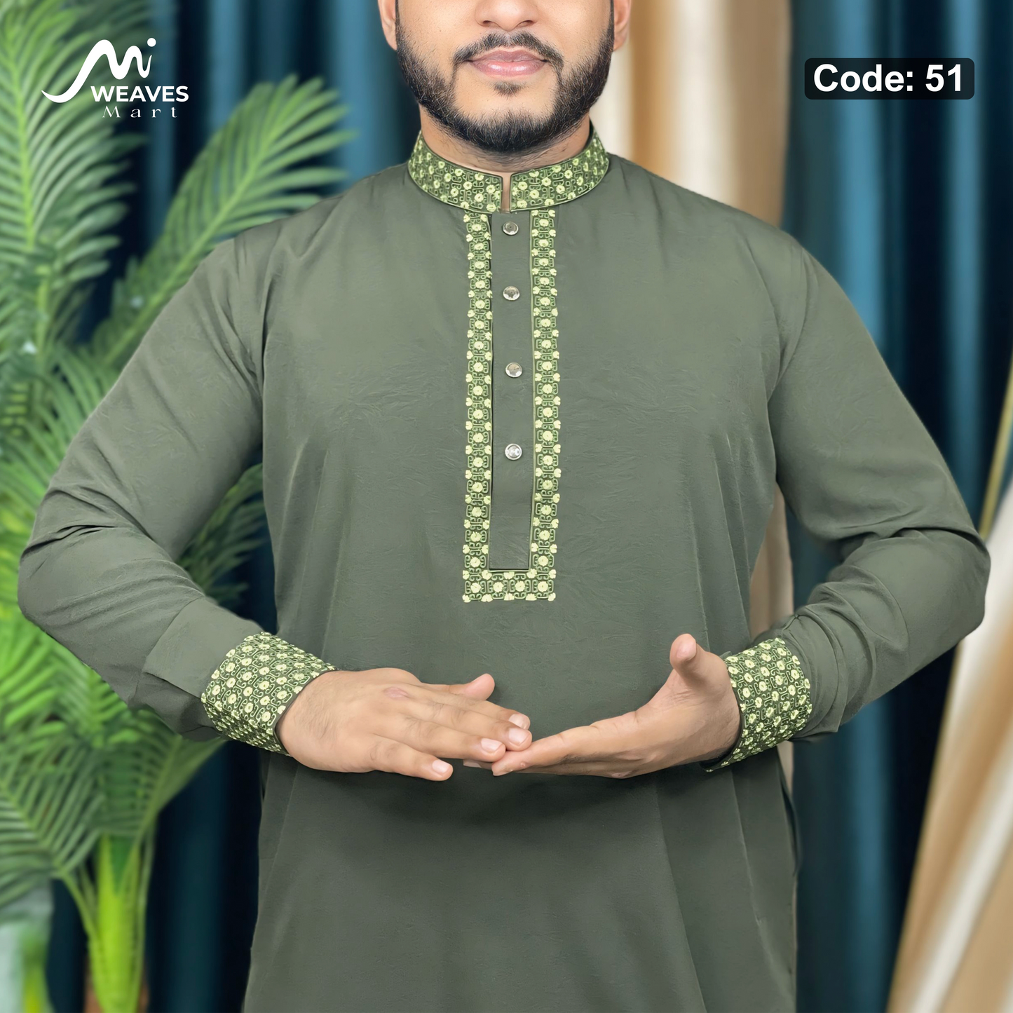 স্টিজ ভাংচুর কটন আরামদায়ক পাঞ্জাবি কোড – 51