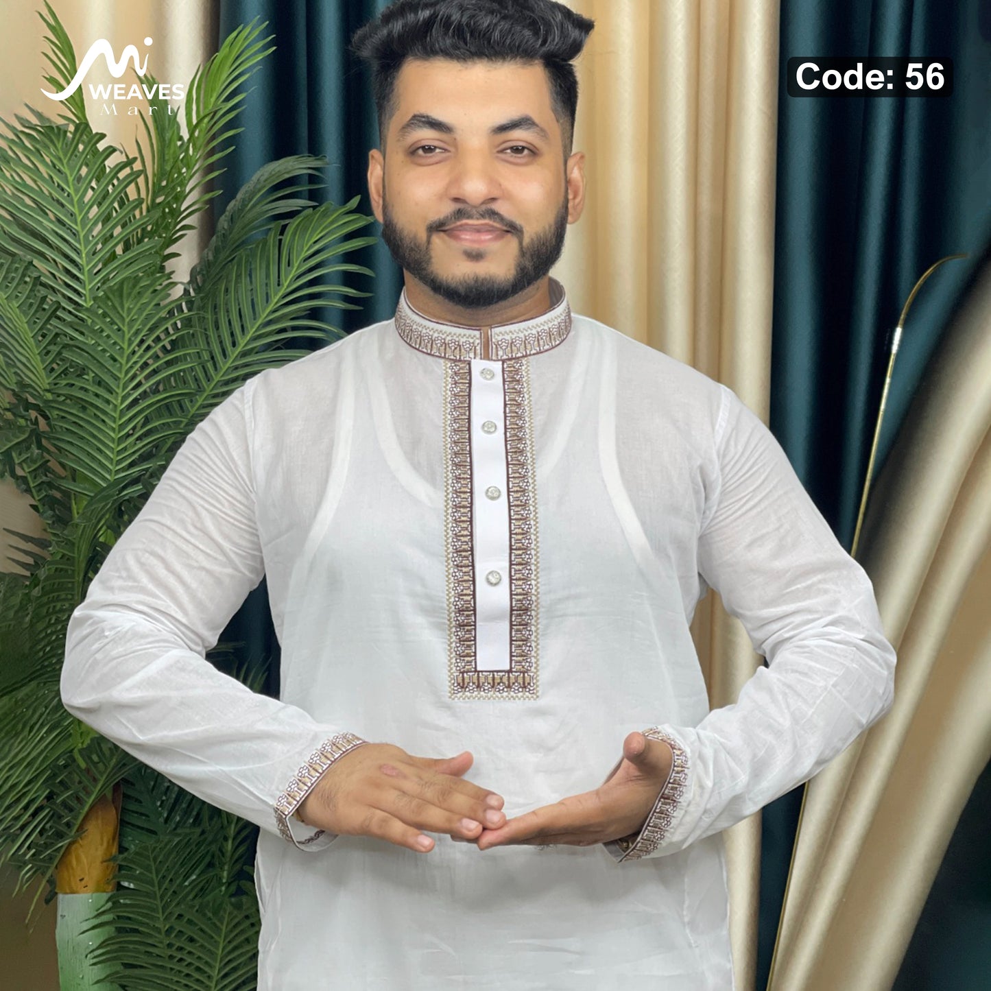 আদি ধুতি আরামদায়ক পাঞ্জাবি কোড - 56